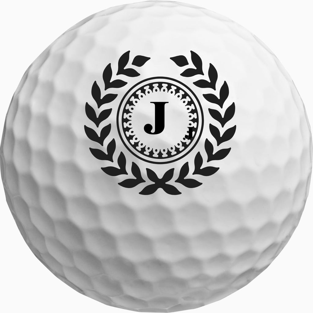 Personalized Custom Golf Balls Beautiful Shield Royalty | Multiple Designs Monogrammed Golf Gifts & Accessories. Includes Golf-Balls,Towel,Divot.