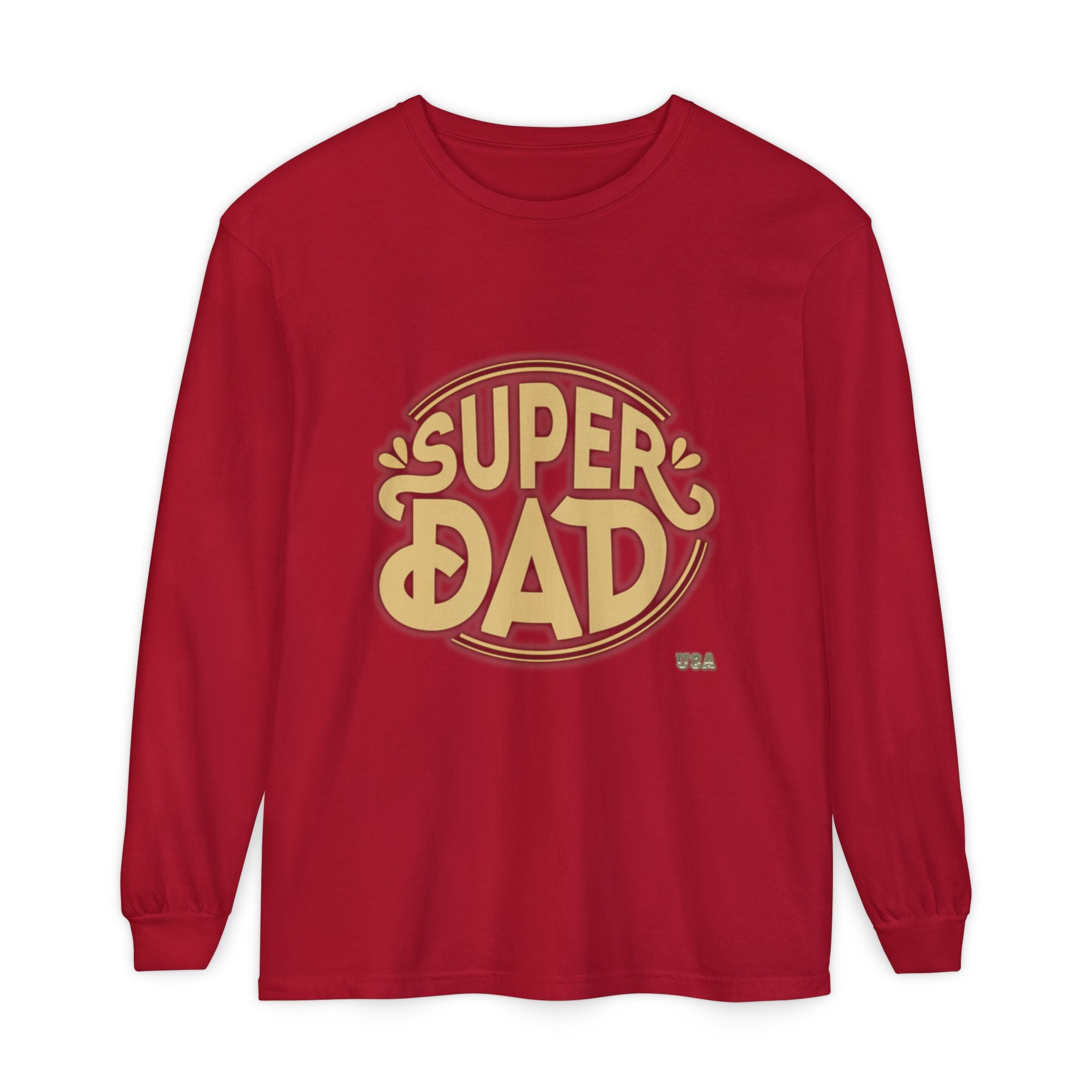 Super Dad Retro Badge Long Sleeve T-Shirt | Father’s Day Tee