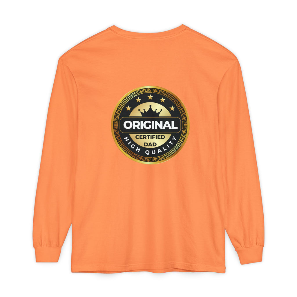 Original Certified Dad Badge T-Shirt | Long Sleeve, Vintage Seal Design
