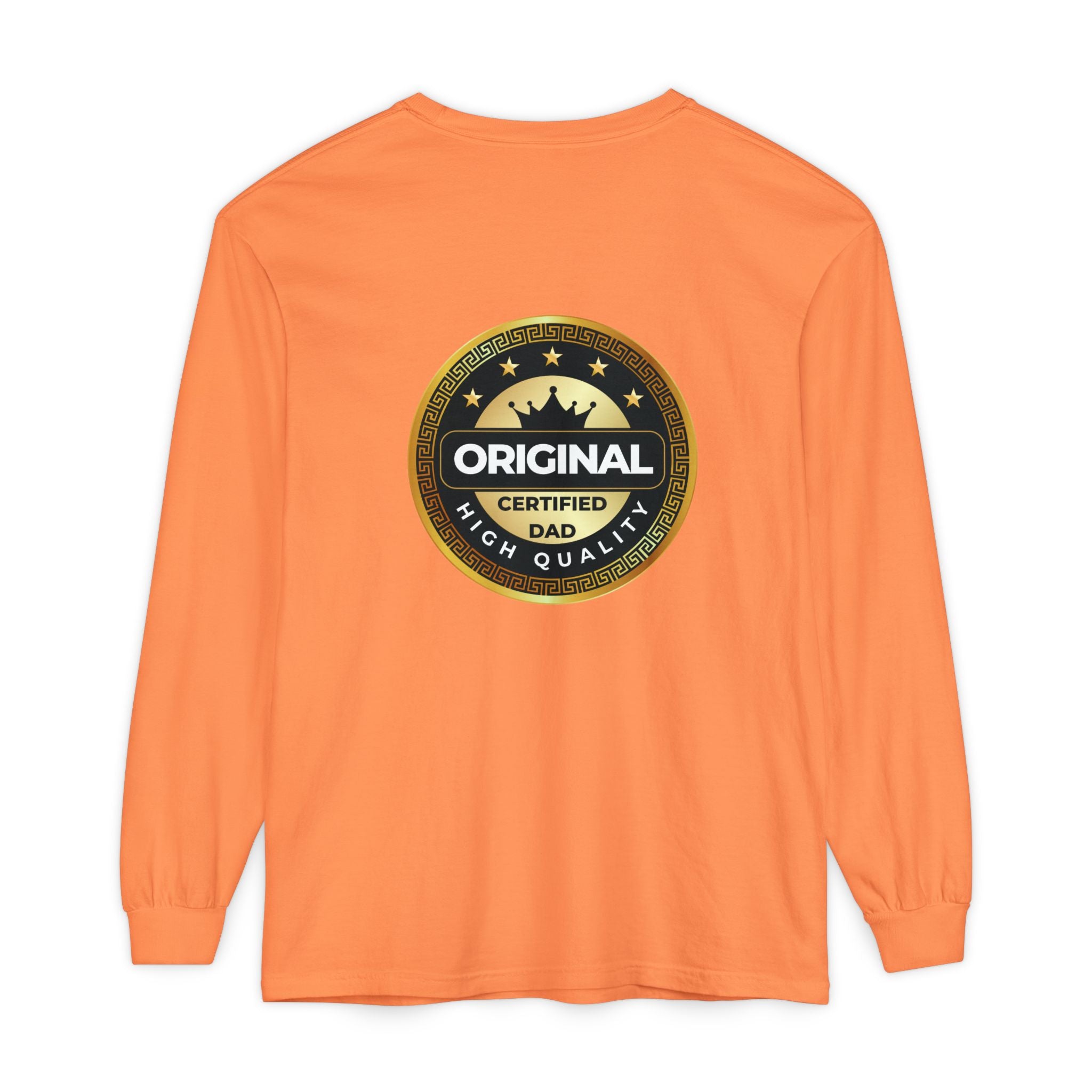 Original Certified Dad Badge T-Shirt | Long Sleeve, Vintage Seal Design