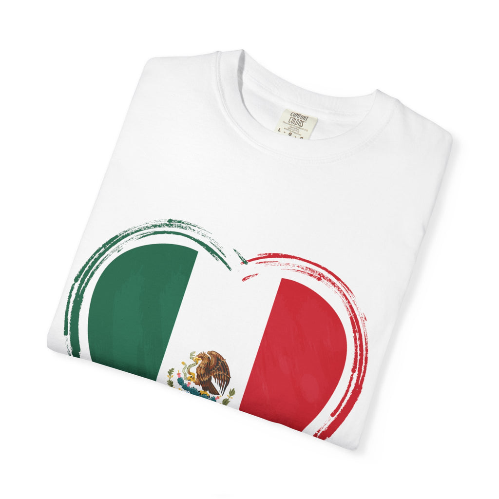 Mexican Flag Heart T-Shirt | Mexico Tricolor Heart Tee