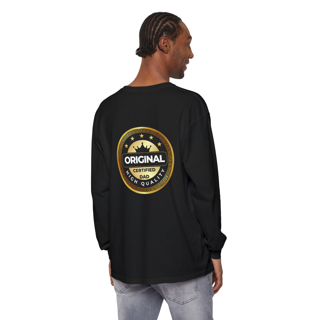 Original Certified Dad Badge T-Shirt | Long Sleeve, Vintage Seal Design