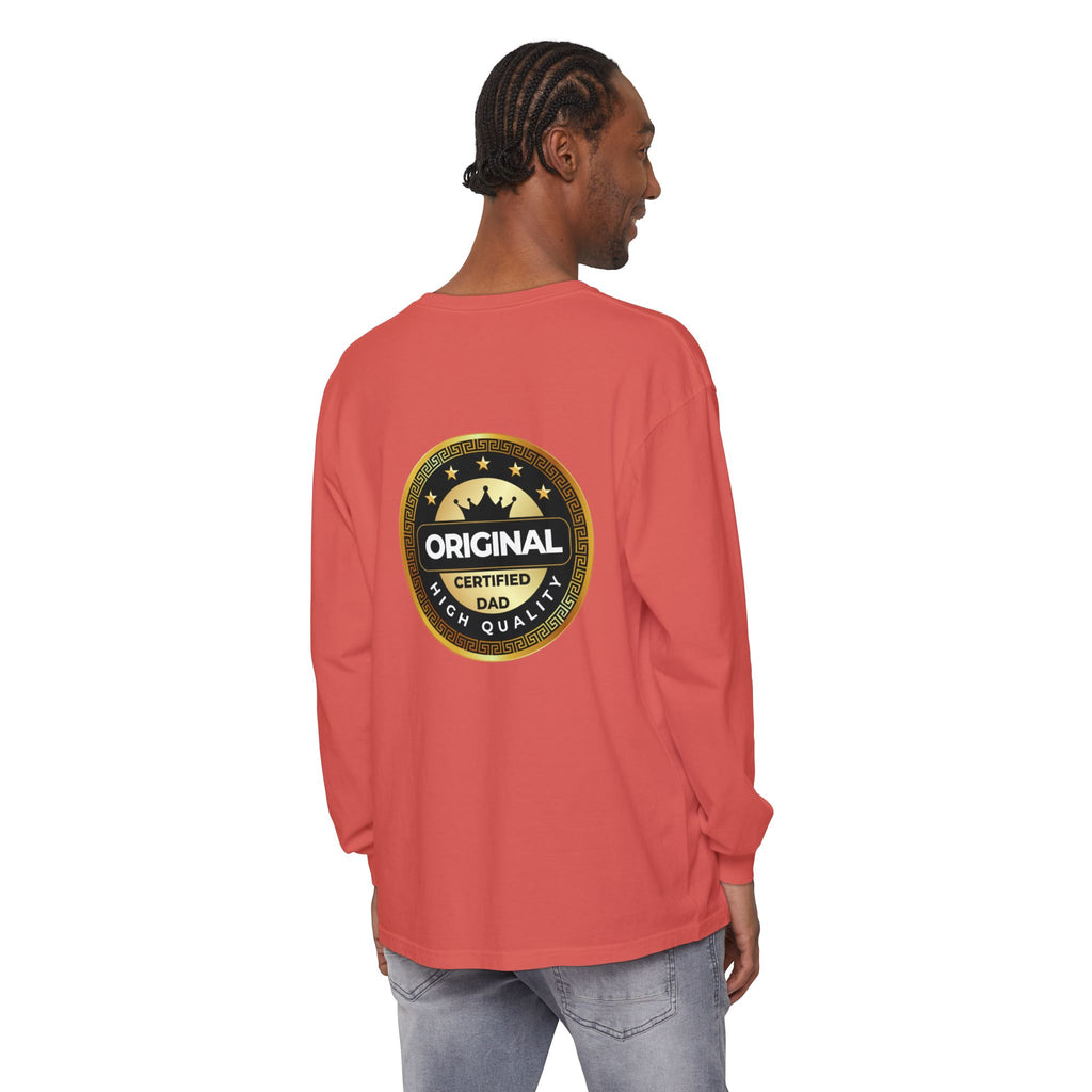 Original Certified Dad Badge T-Shirt | Long Sleeve, Vintage Seal Design