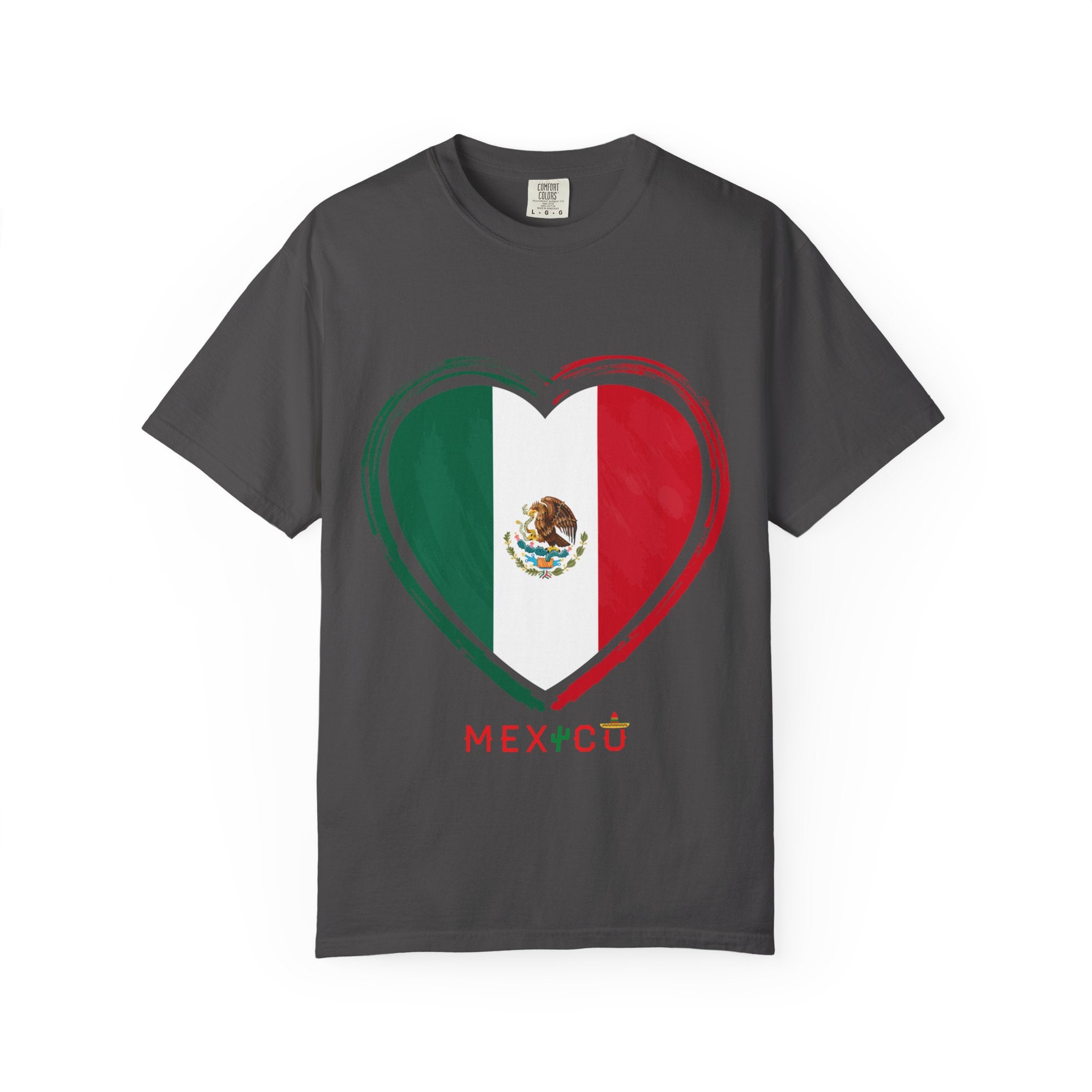 Mexican Flag Heart T-Shirt | Mexico Tricolor Heart Tee