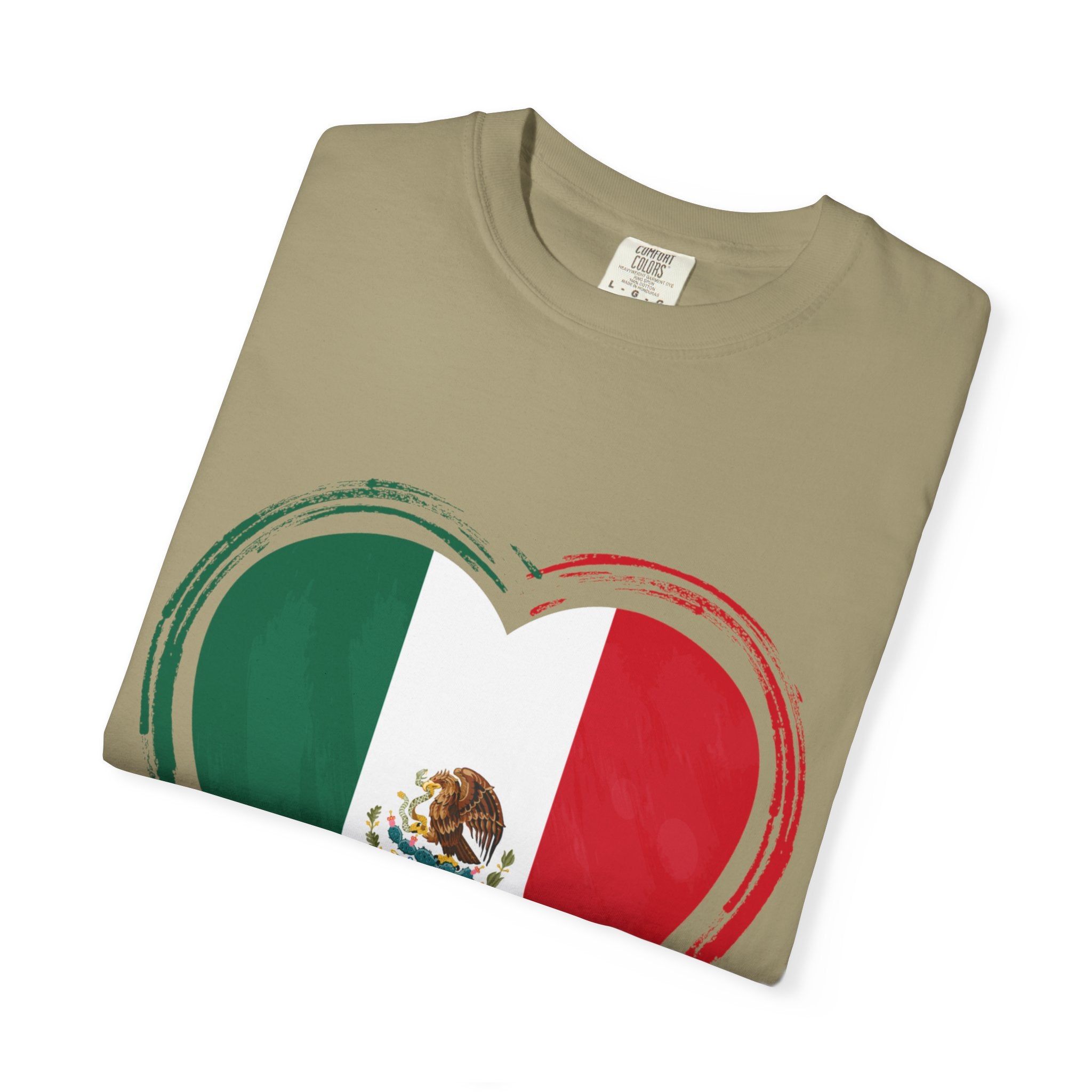 Mexican Flag Heart T-Shirt | Mexico Tricolor Heart Tee