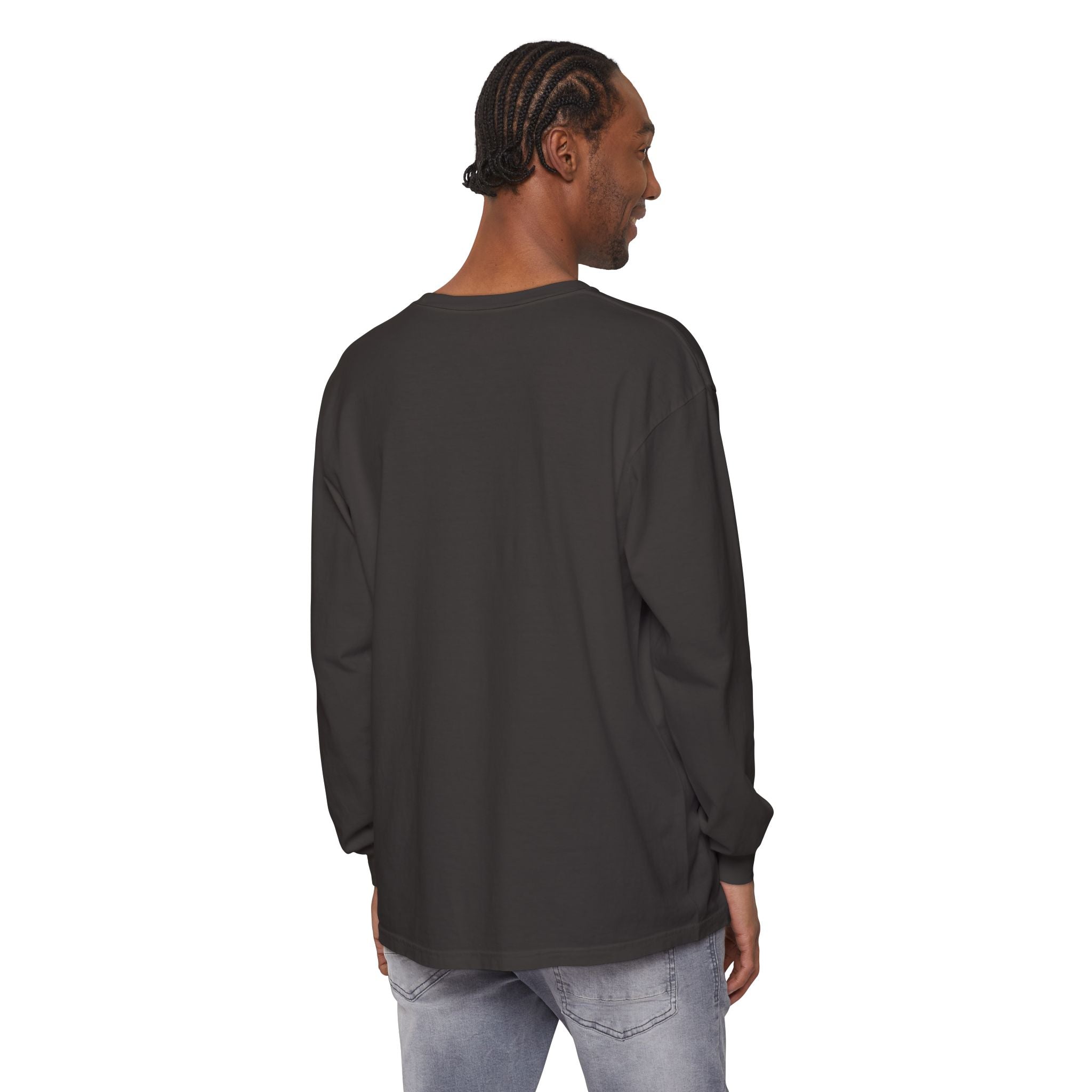 Beware of Dad Watching 24/7 Pitbull Graphic Long Sleeve Tee