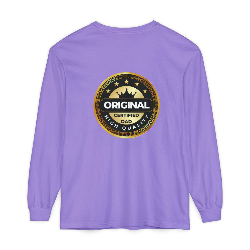 Original Certified Dad Badge T-Shirt | Long Sleeve, Vintage Seal Design