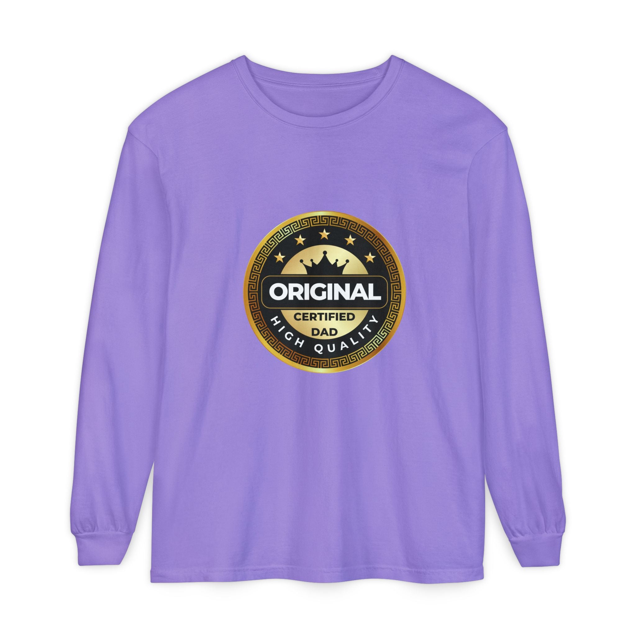 Original Certified Dad Badge T-Shirt | Long Sleeve, Vintage Seal Design