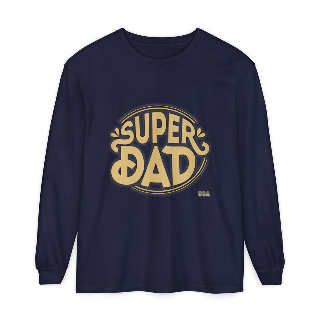 Super Dad Retro Badge Long Sleeve T-Shirt | Father’s Day Tee