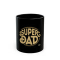 Super Dad retro badge Black Mug | Father's Day coffee cup