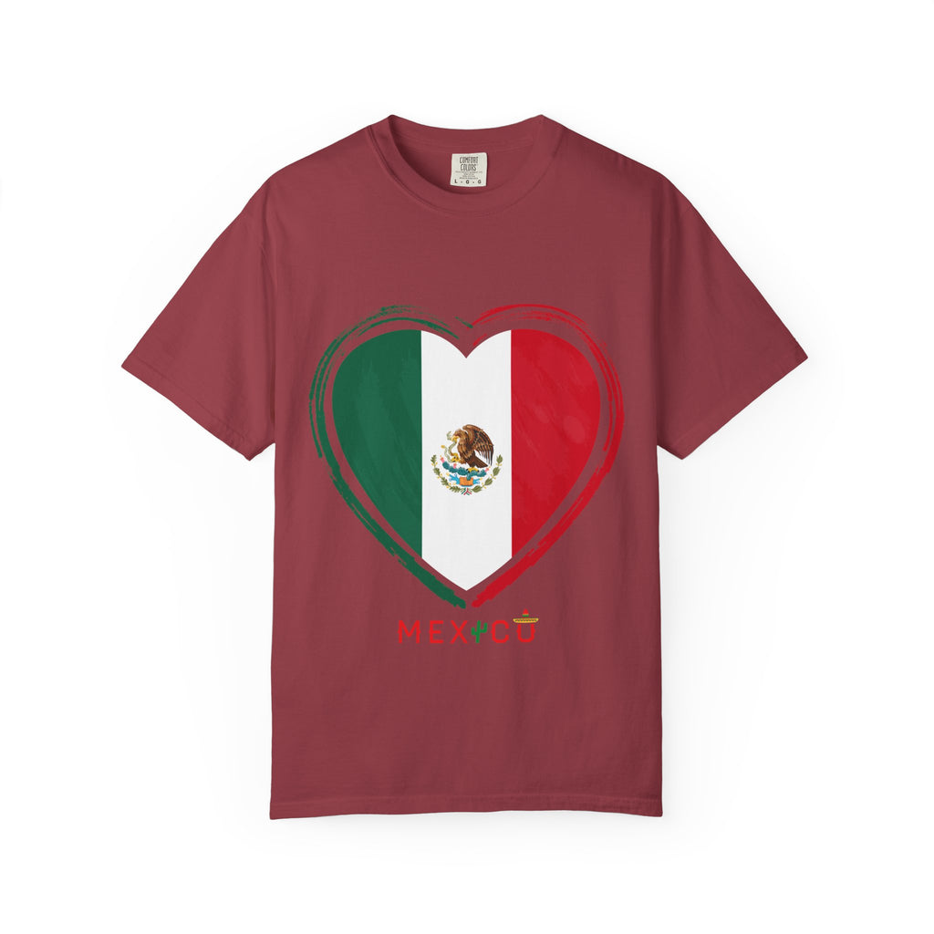 Mexican Flag Heart T-Shirt | Mexico Tricolor Heart Tee