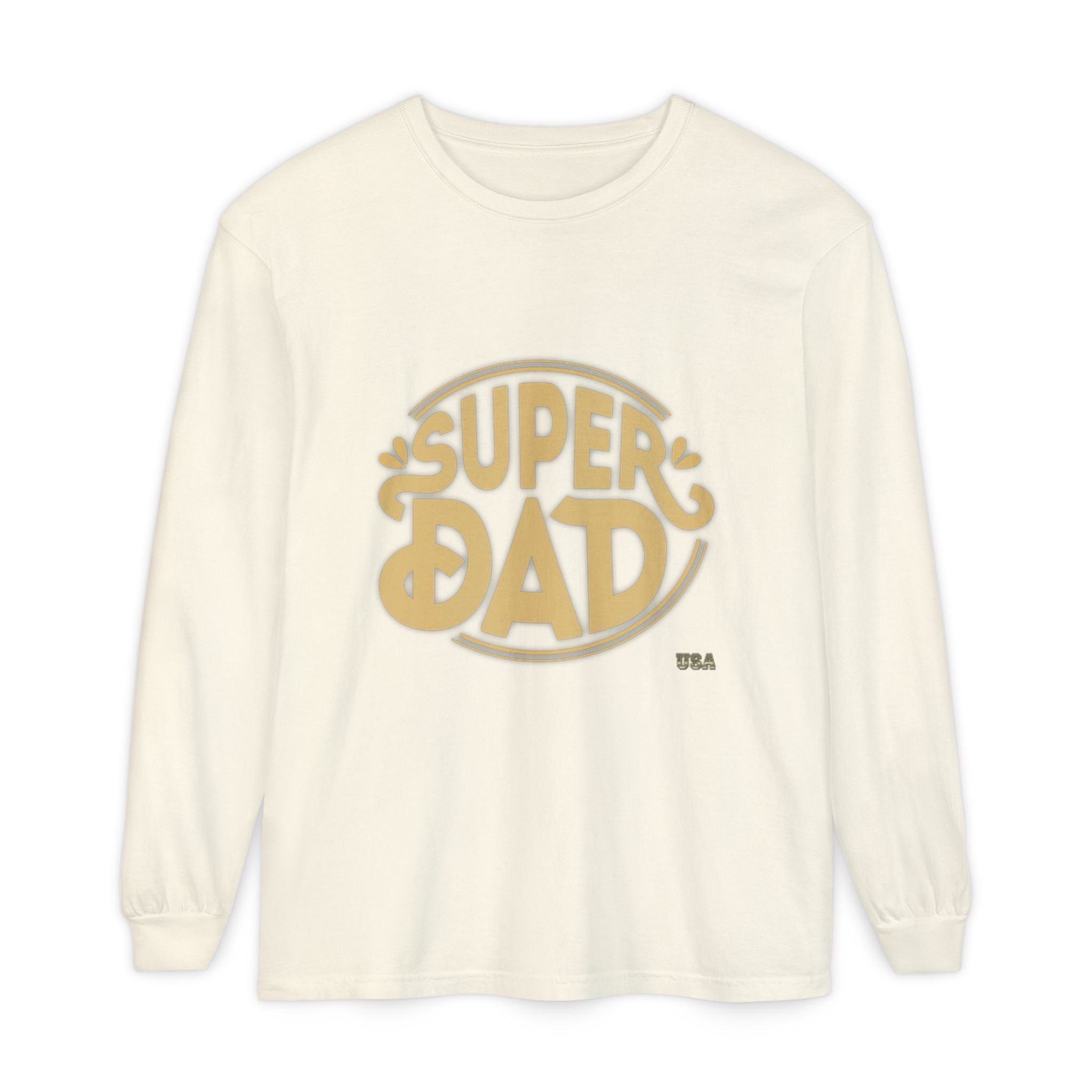 Super Dad Retro Badge Long Sleeve T-Shirt | Father’s Day Tee