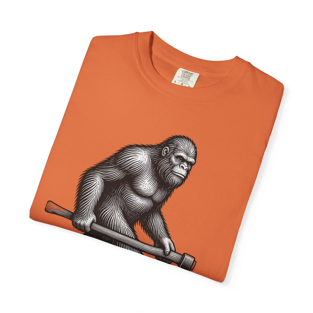 Sasquatch with Axe T-shirt | Vintage Bigfoot Illustration USA