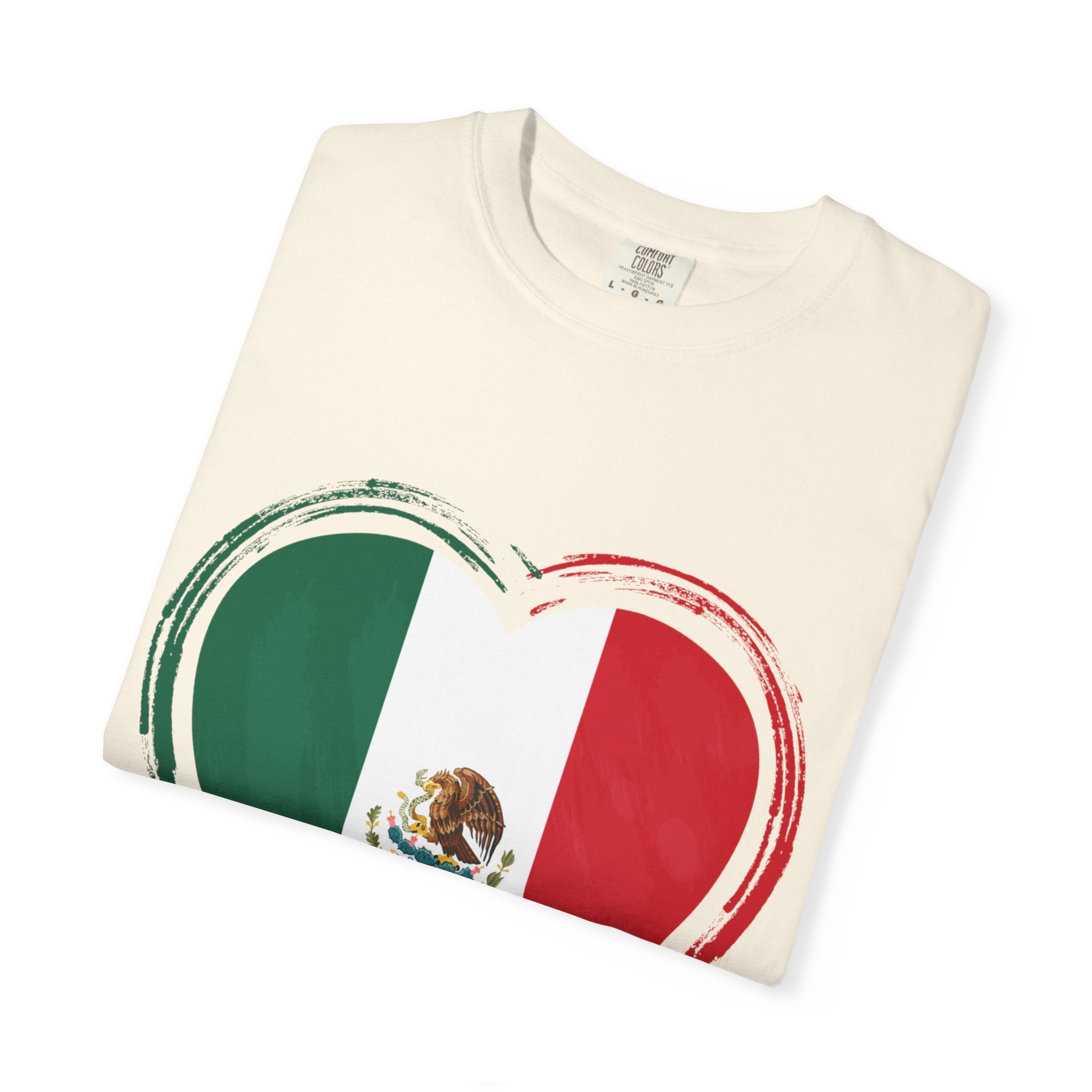 Mexican Flag Heart T-Shirt | Mexico Tricolor Heart Tee