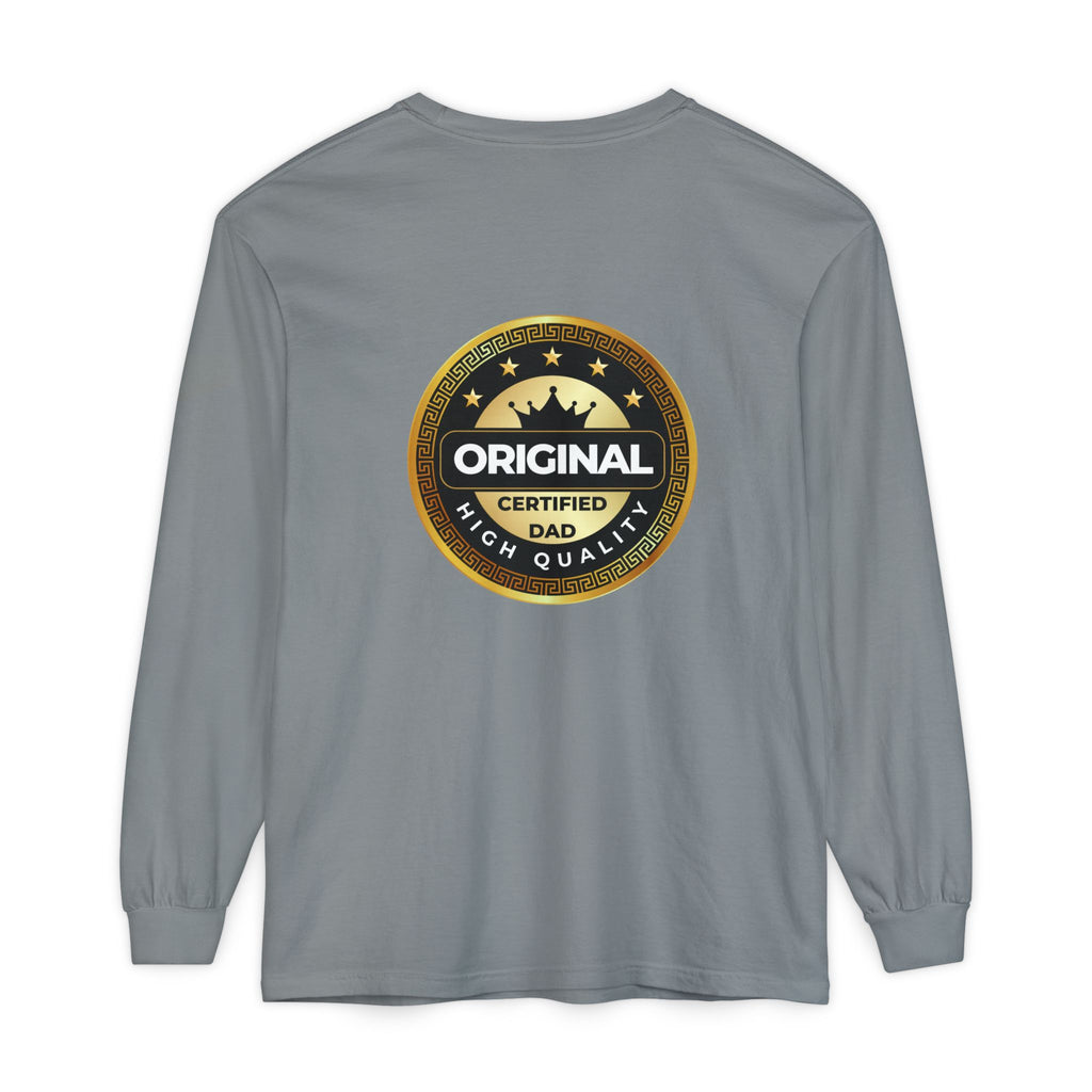 Original Certified Dad Badge T-Shirt | Long Sleeve, Vintage Seal Design