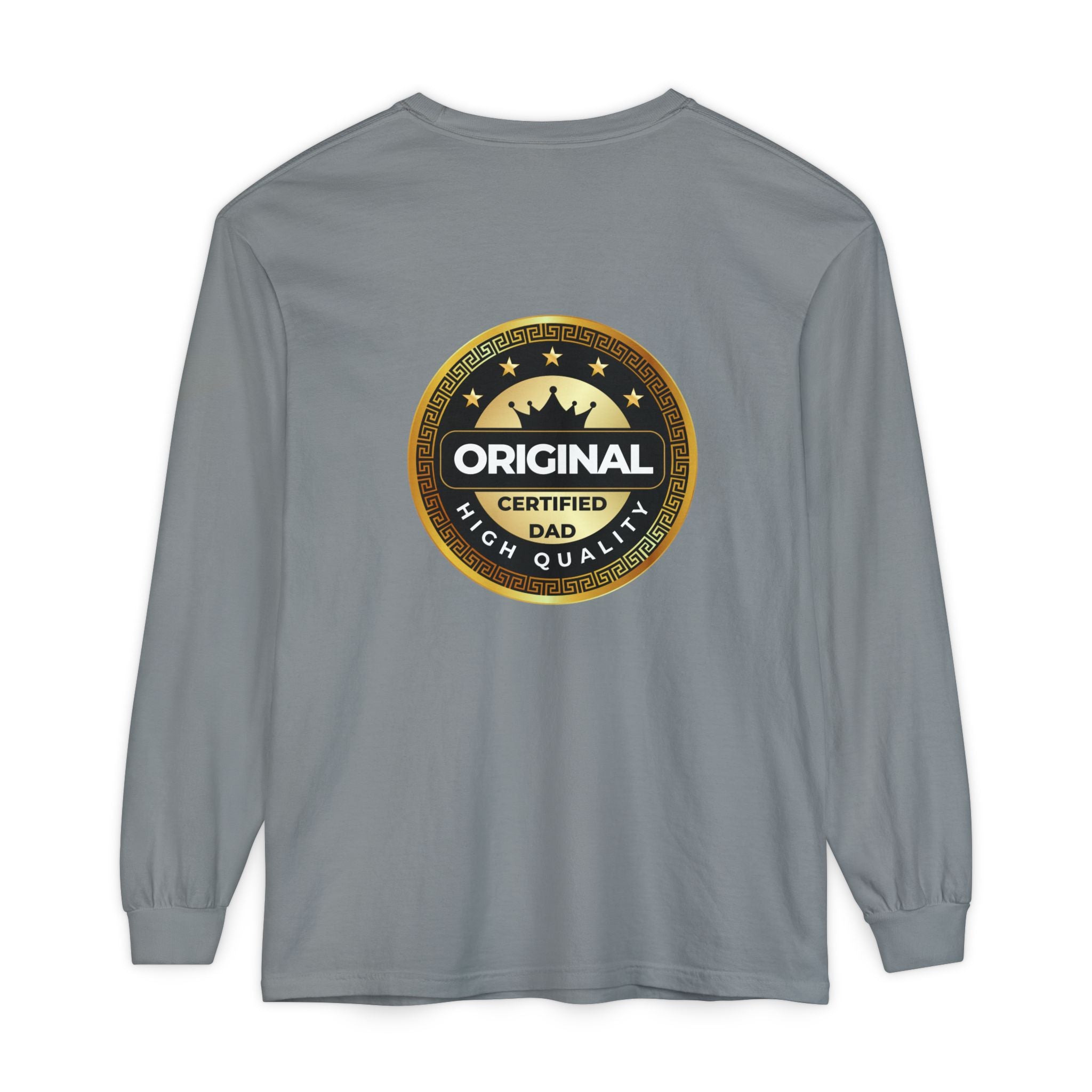 Original Certified Dad Badge T-Shirt | Long Sleeve, Vintage Seal Design