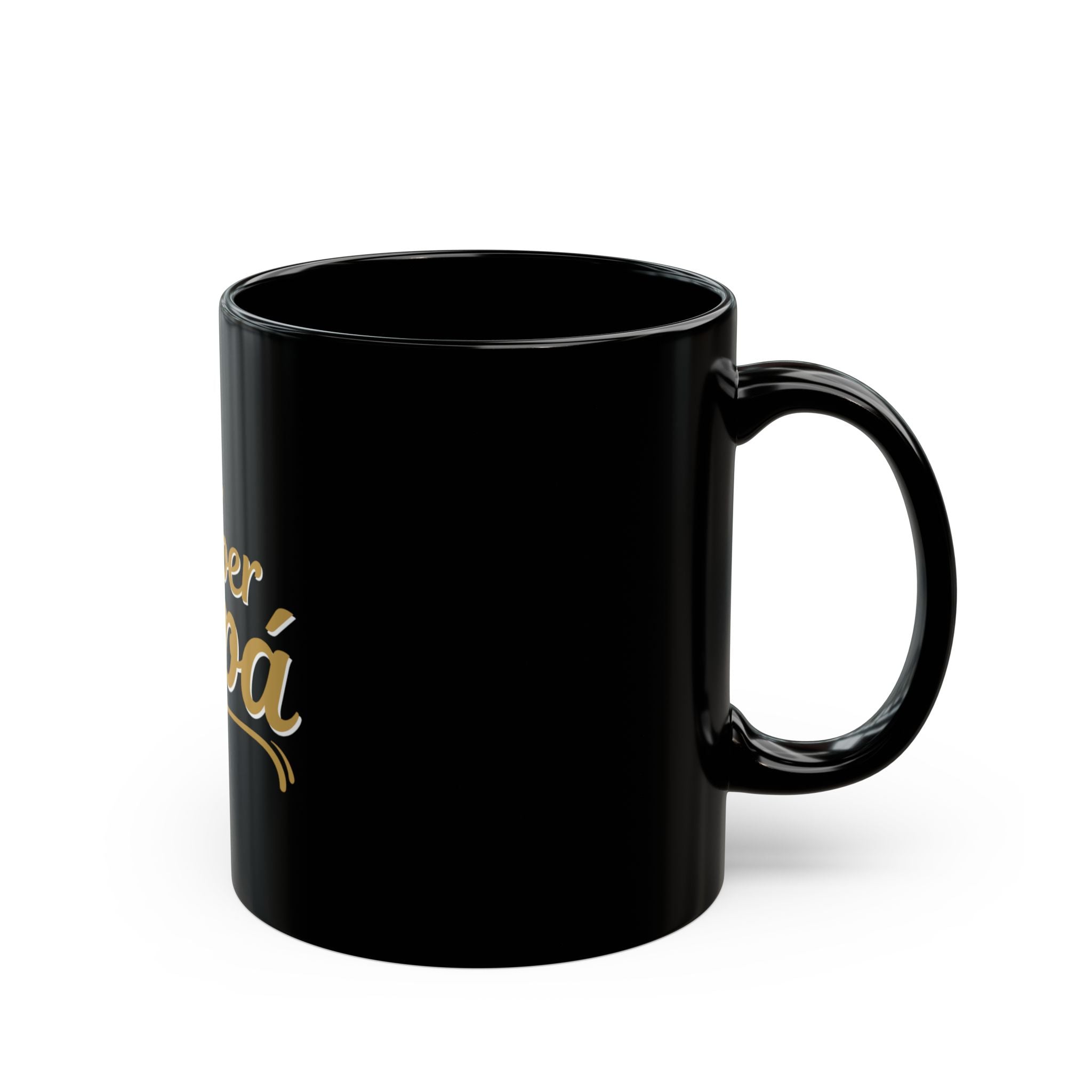 Super Papá Mug | Spanish Father Coffee Cup, Gold Script on Black