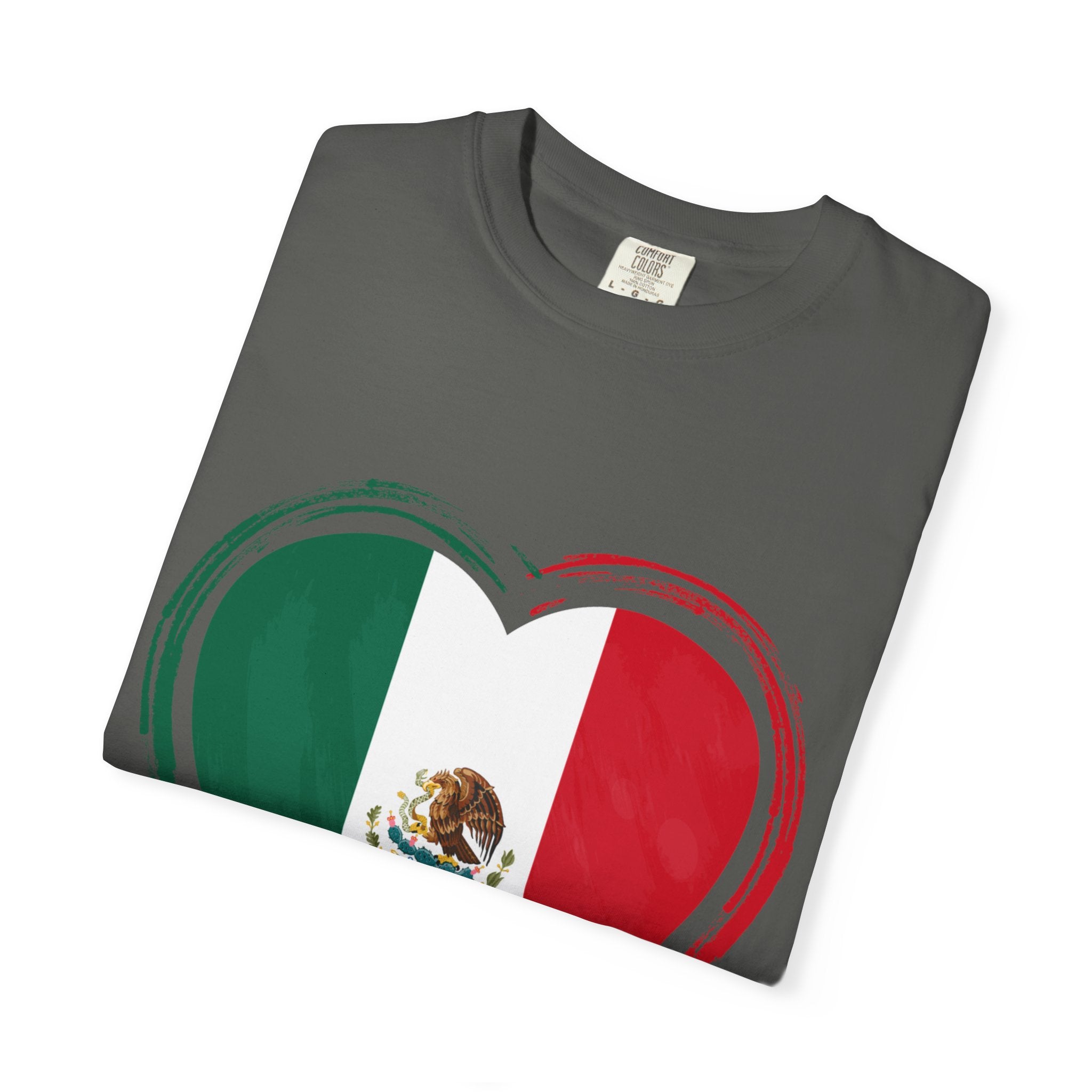 Mexican Flag Heart T-Shirt | Mexico Tricolor Heart Tee