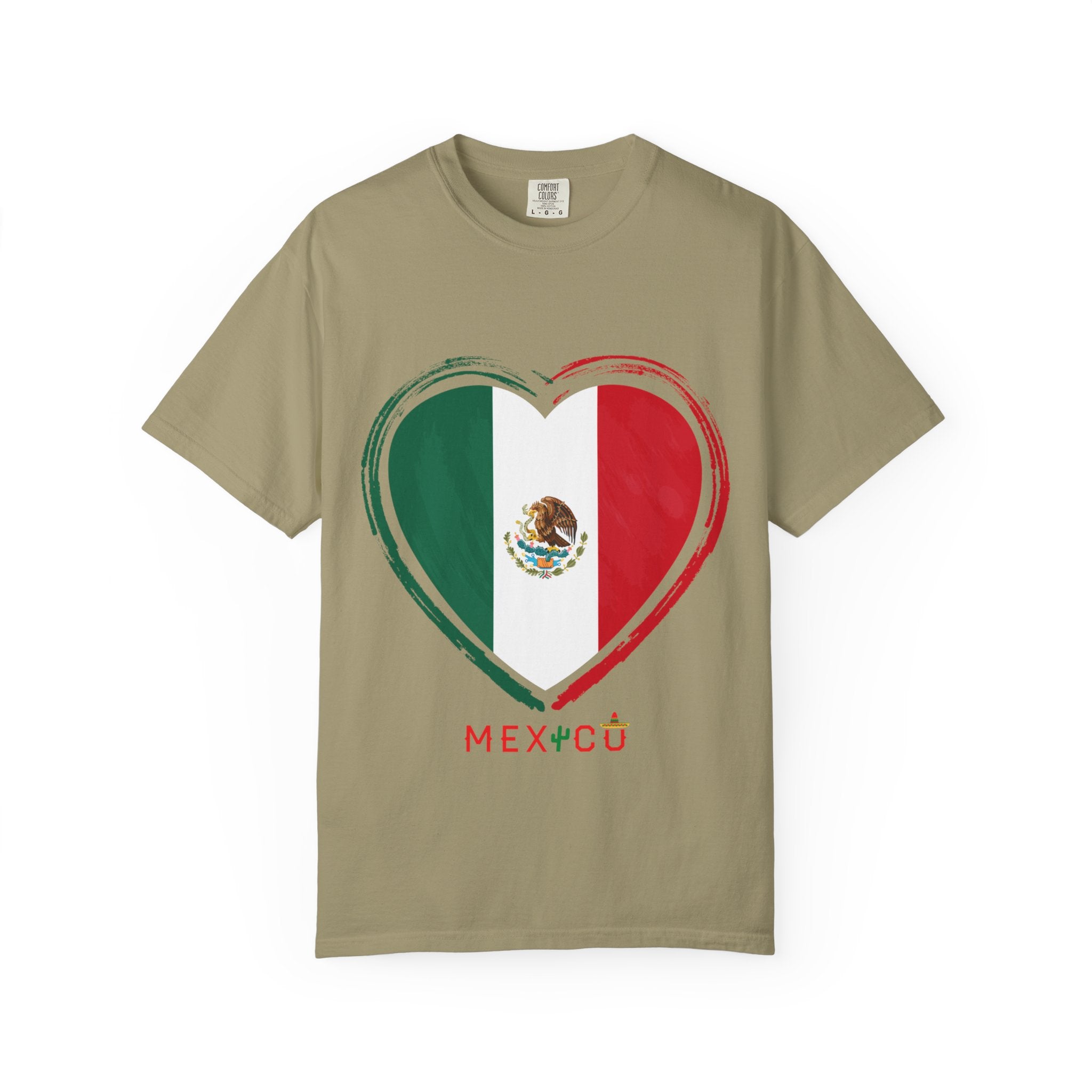 Mexican Flag Heart T-Shirt | Mexico Tricolor Heart Tee