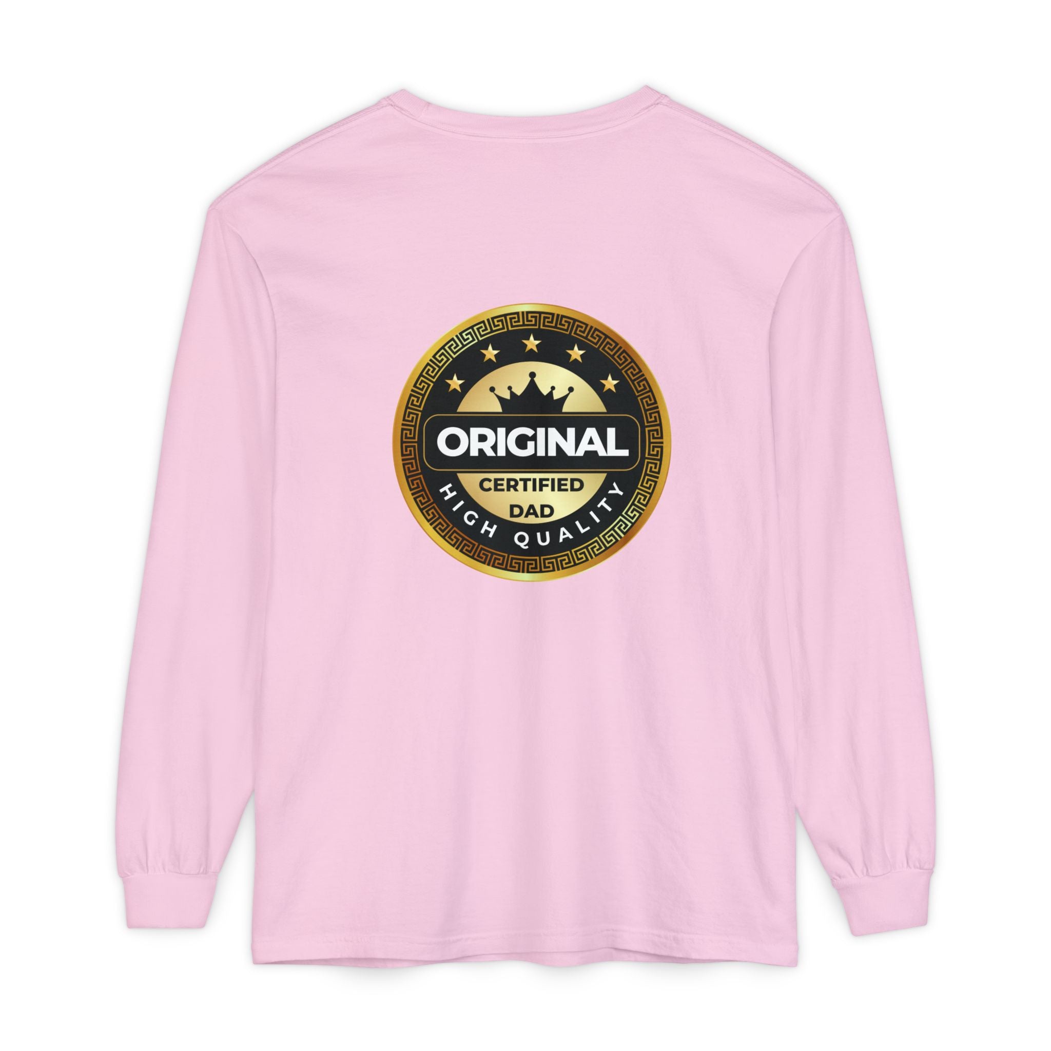 Original Certified Dad Badge T-Shirt | Long Sleeve, Vintage Seal Design