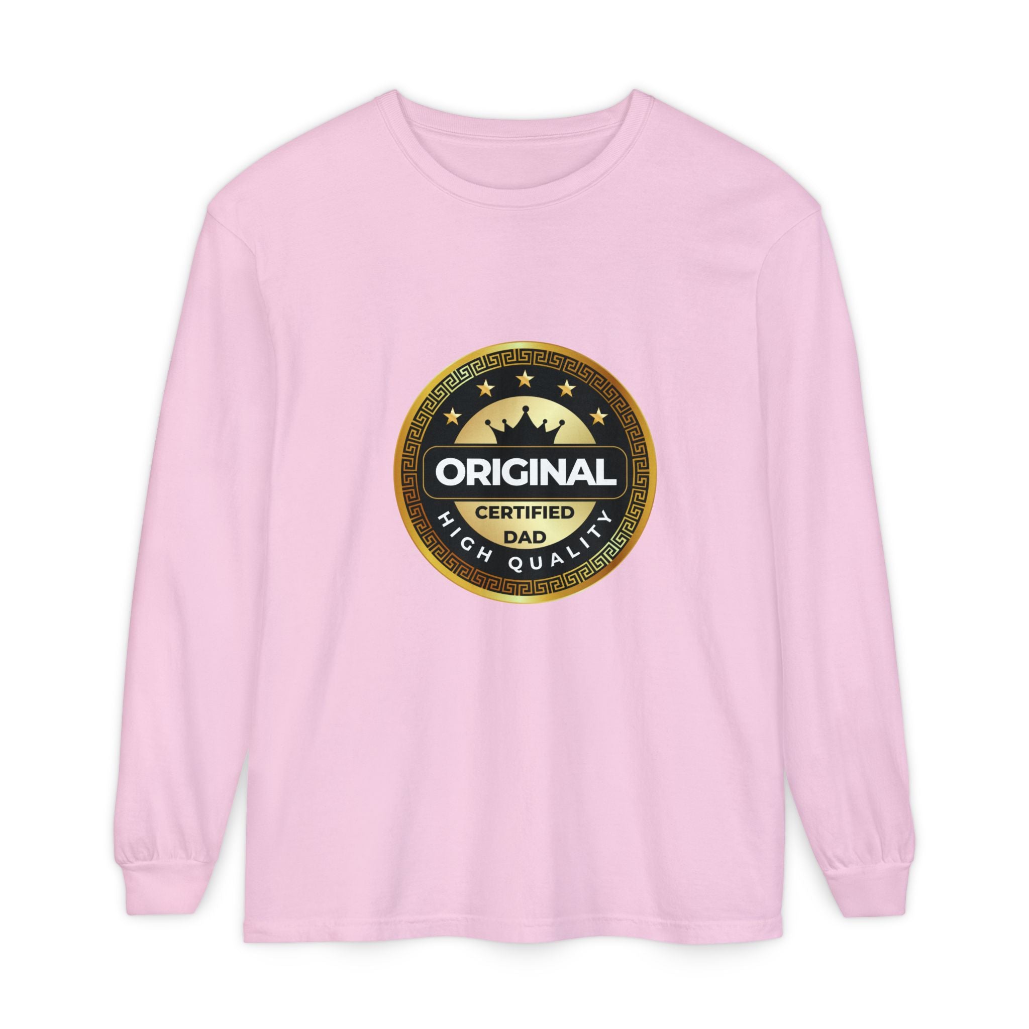 Original Certified Dad Badge T-Shirt | Long Sleeve, Vintage Seal Design
