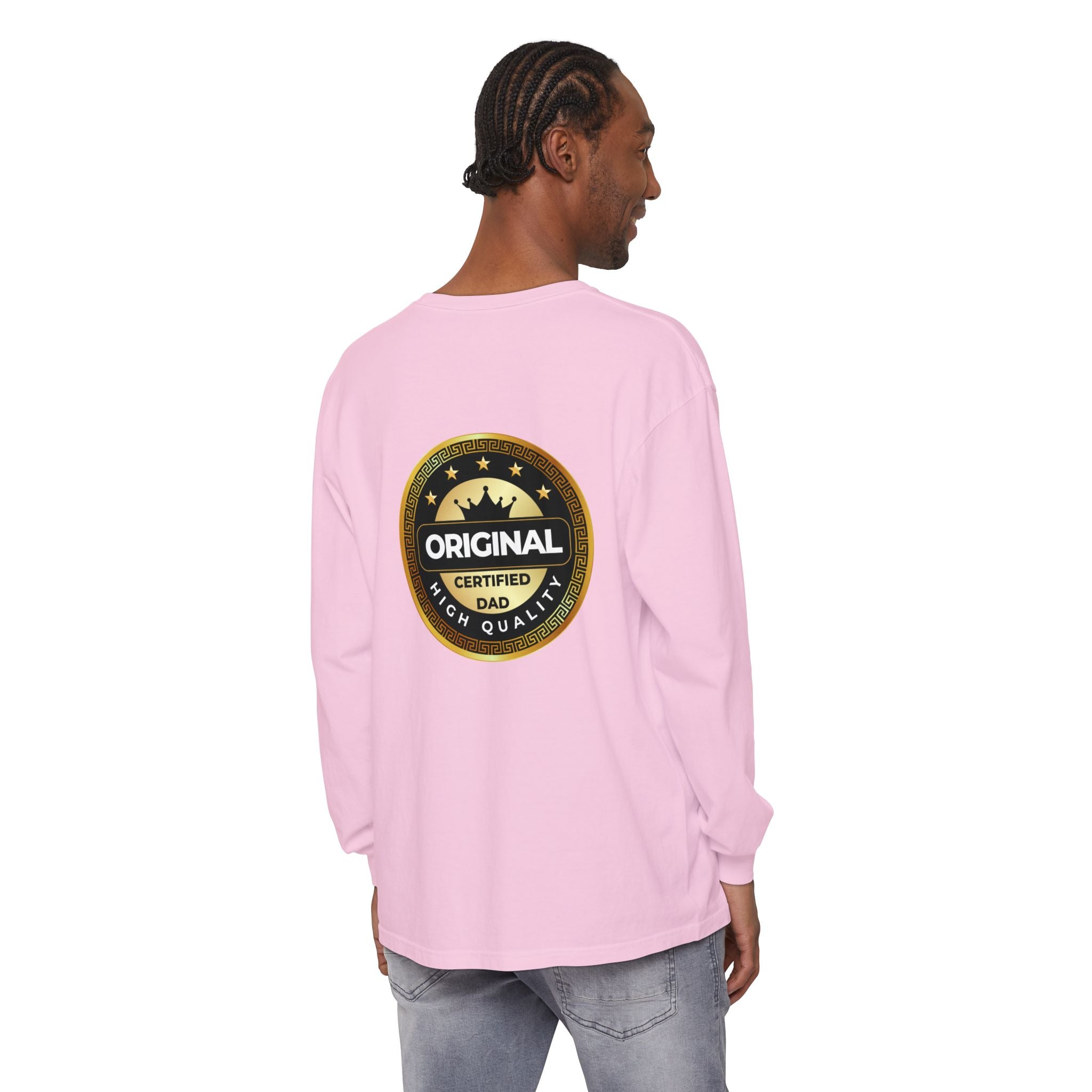 Original Certified Dad Badge T-Shirt | Long Sleeve, Vintage Seal Design