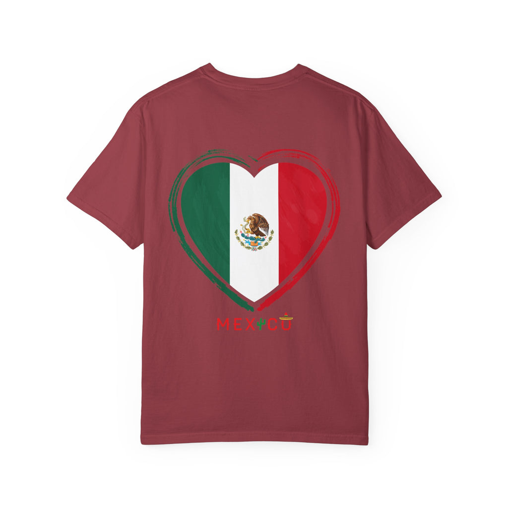 Mexican Flag Heart T-Shirt | Mexico Tricolor Heart Tee