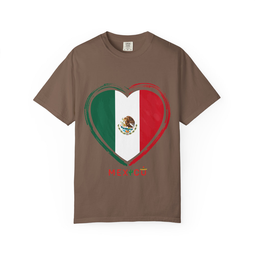 Mexican Flag Heart T-Shirt | Mexico Tricolor Heart Tee