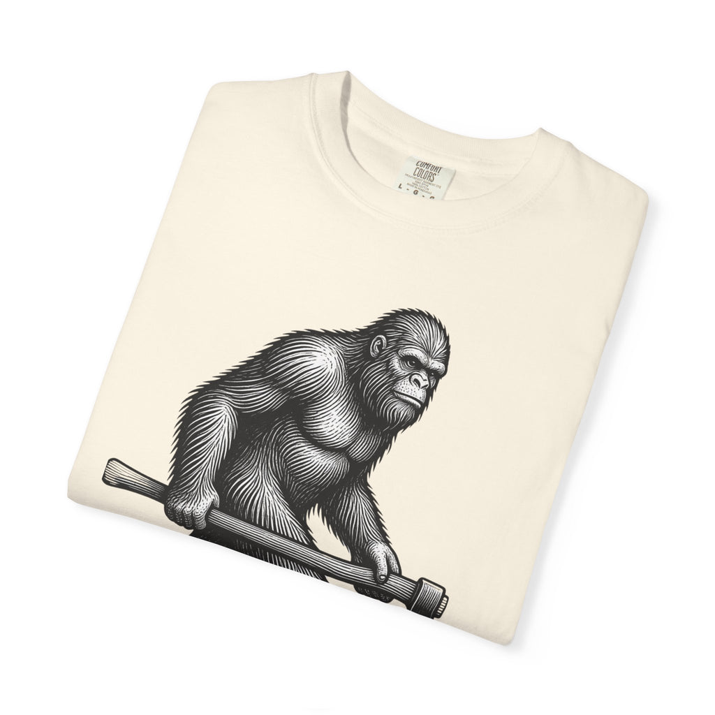 Sasquatch with Axe T-shirt | Vintage Bigfoot Illustration USA