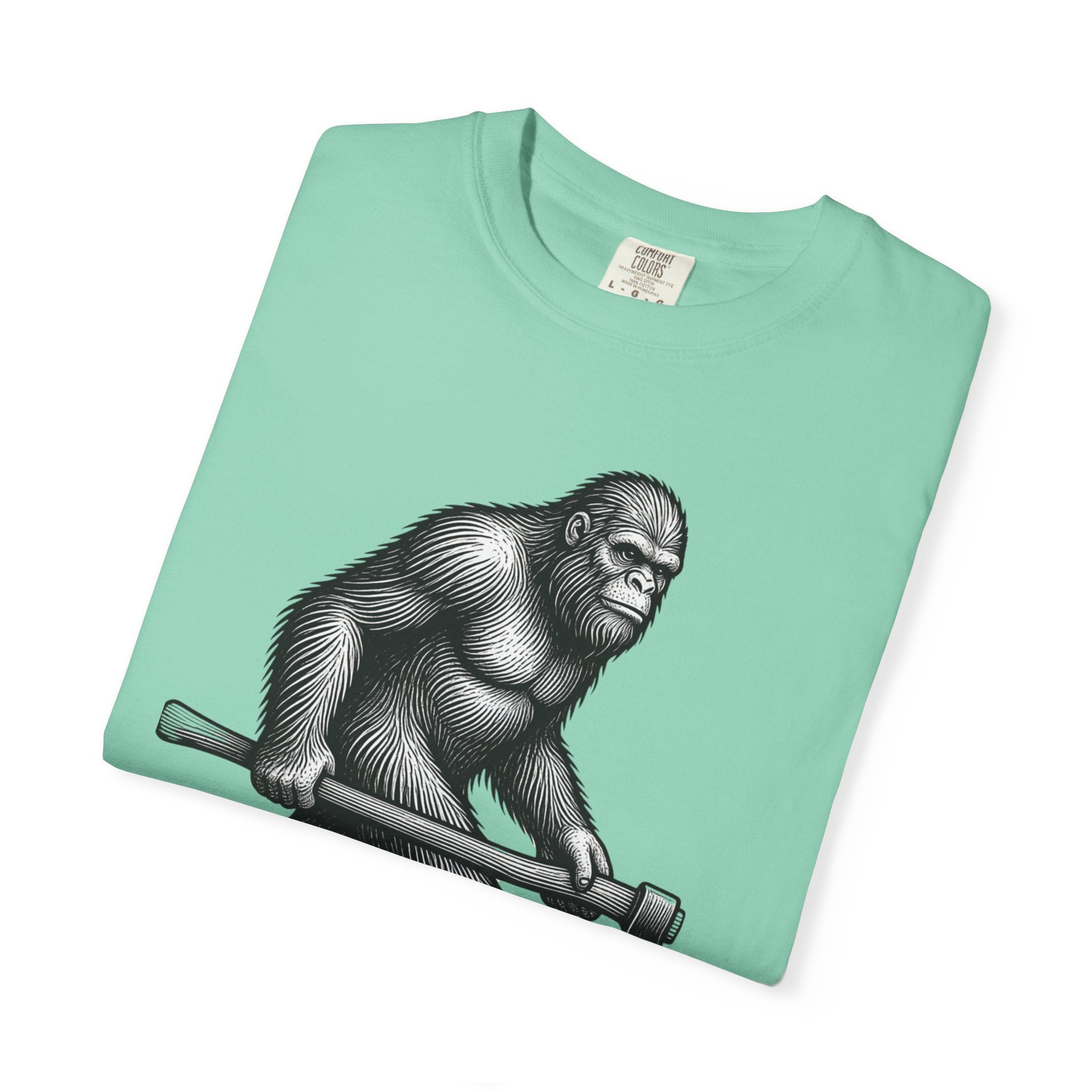 Sasquatch with Axe T-shirt | Vintage Bigfoot Illustration USA