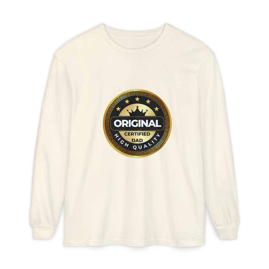Original Certified Dad Badge T-Shirt | Long Sleeve, Vintage Seal Design