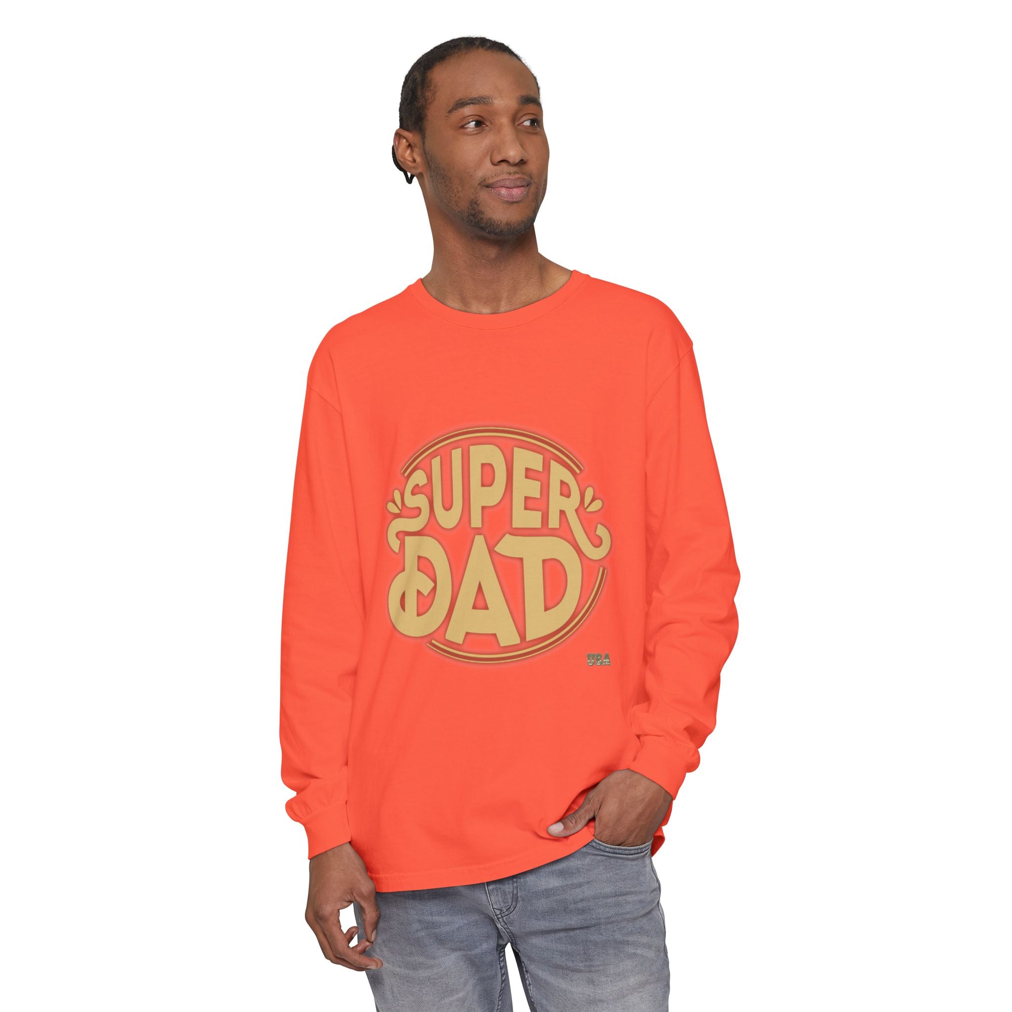 Super Dad Retro Badge Long Sleeve T-Shirt | Father’s Day Tee