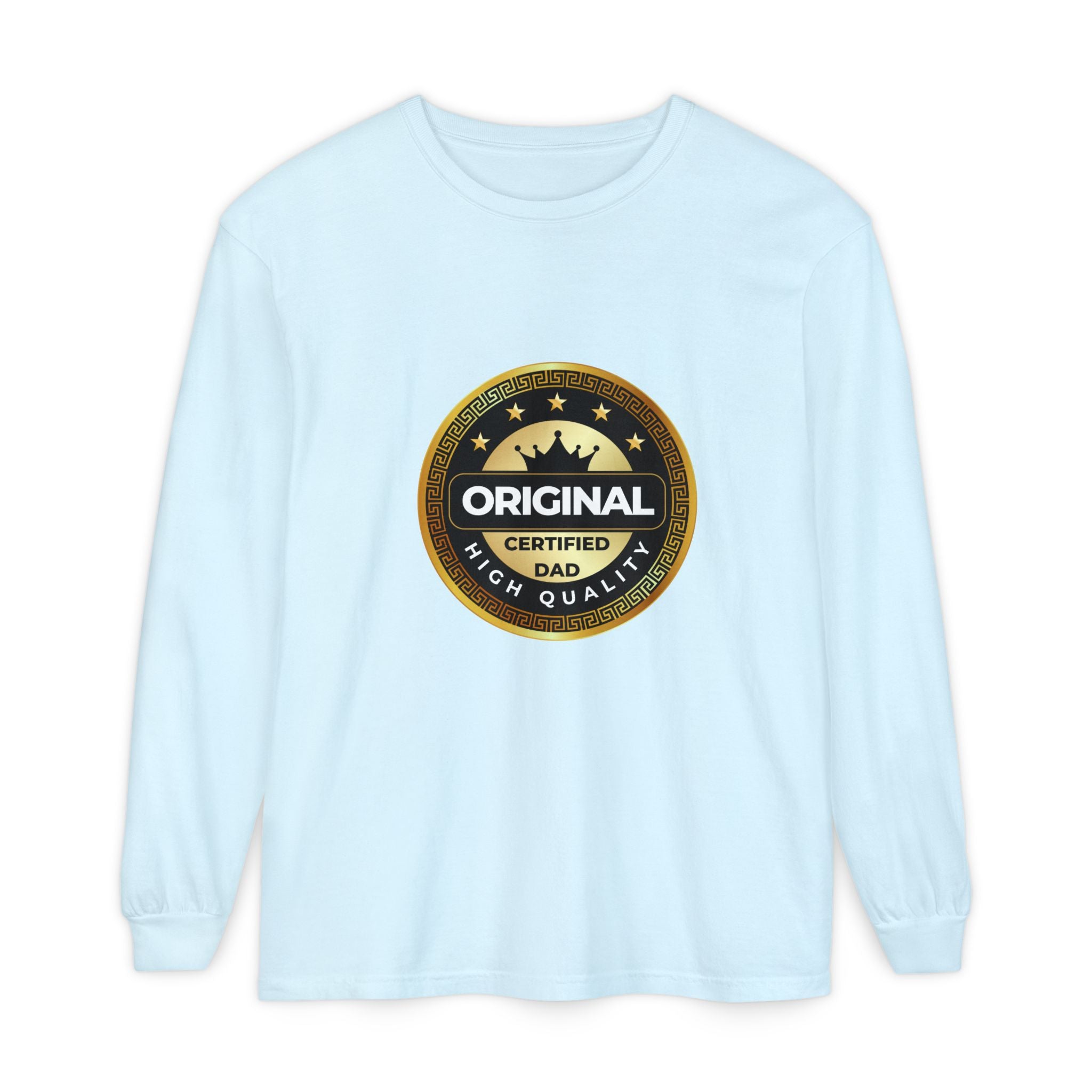Original Certified Dad Badge T-Shirt | Long Sleeve, Vintage Seal Design