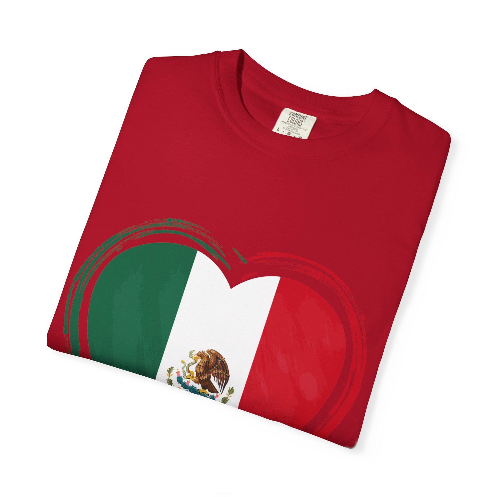 Mexican Flag Heart T-Shirt | Mexico Tricolor Heart Tee
