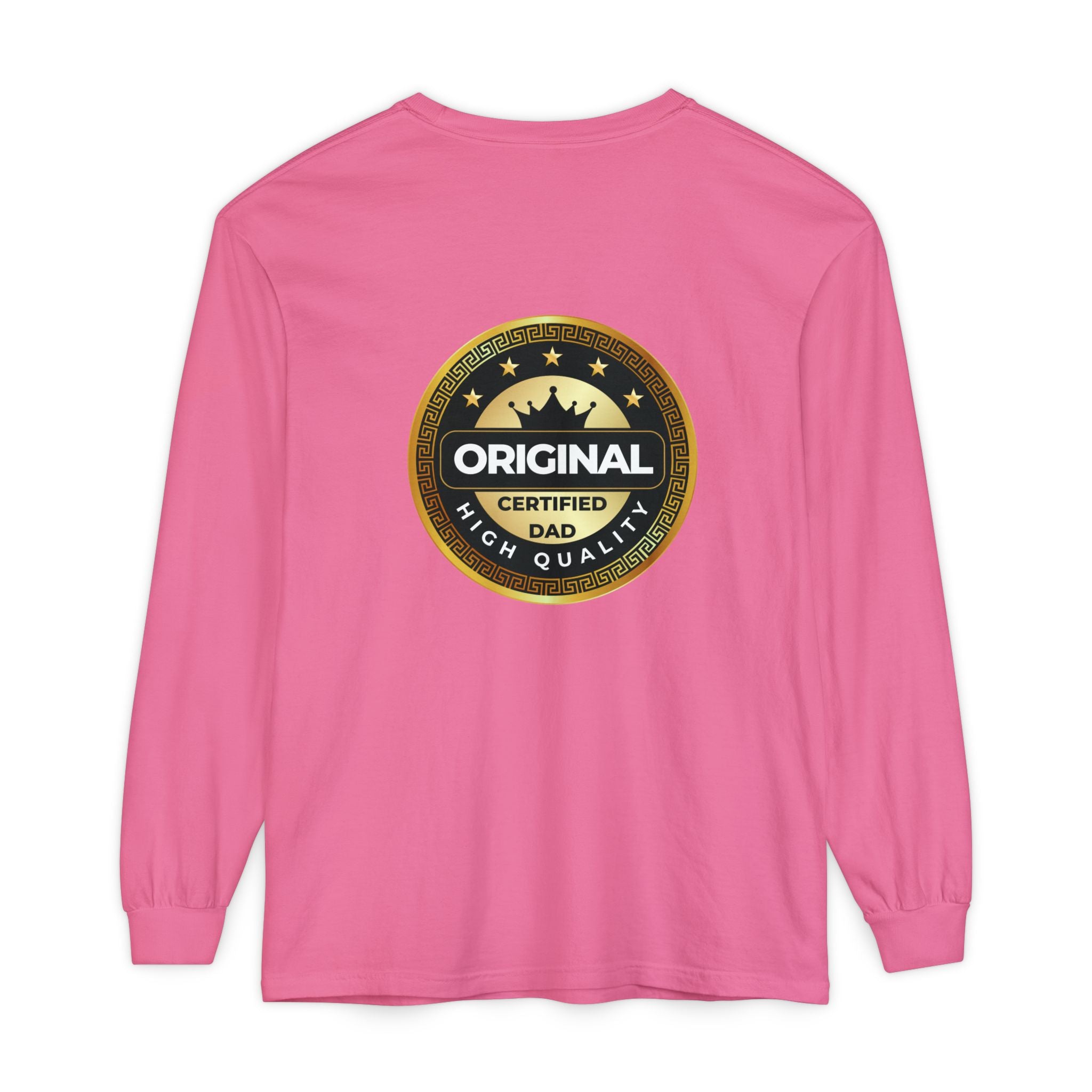 Original Certified Dad Badge T-Shirt | Long Sleeve, Vintage Seal Design
