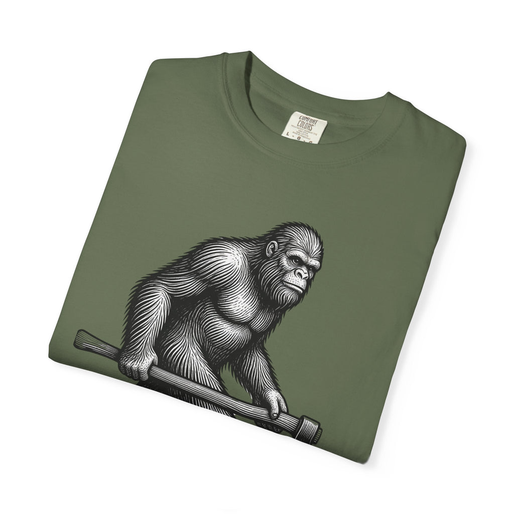Sasquatch with Axe T-shirt | Vintage Bigfoot Illustration USA