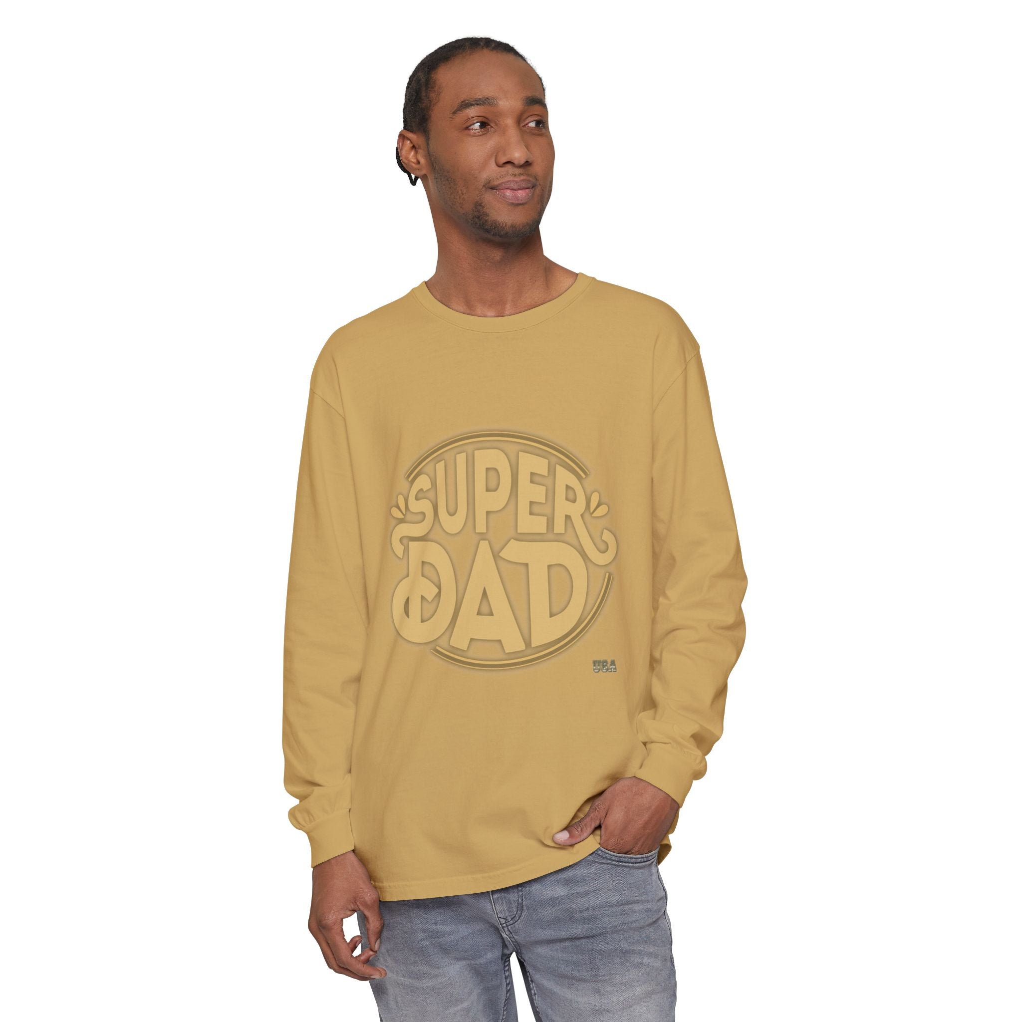 Super Dad Retro Badge Long Sleeve T-Shirt | Father’s Day Tee