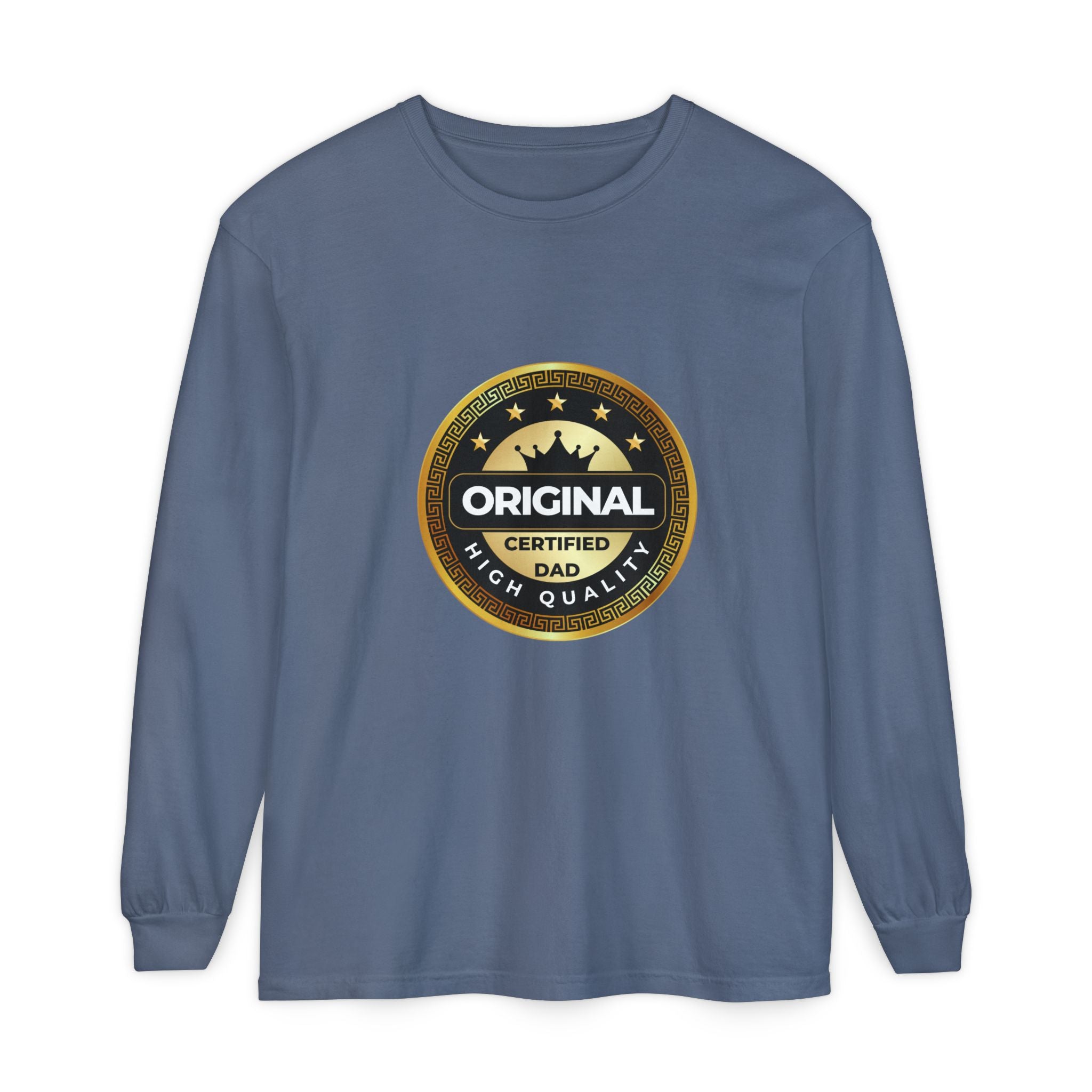 Original Certified Dad Badge T-Shirt | Long Sleeve, Vintage Seal Design