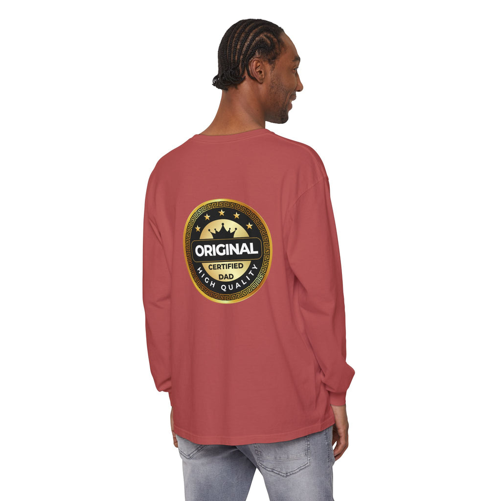 Original Certified Dad Badge T-Shirt | Long Sleeve, Vintage Seal Design