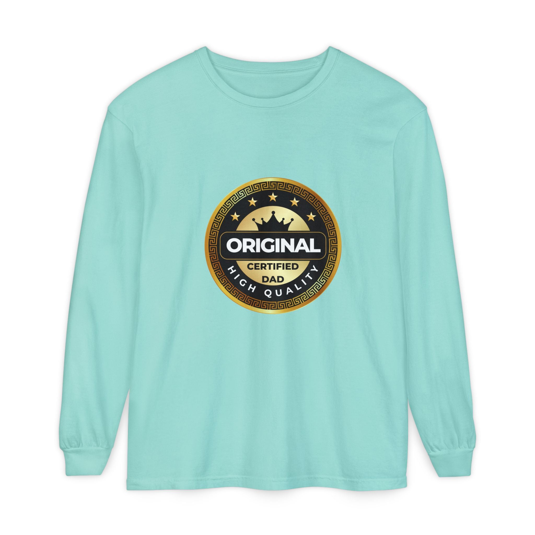 Original Certified Dad Badge T-Shirt | Long Sleeve, Vintage Seal Design