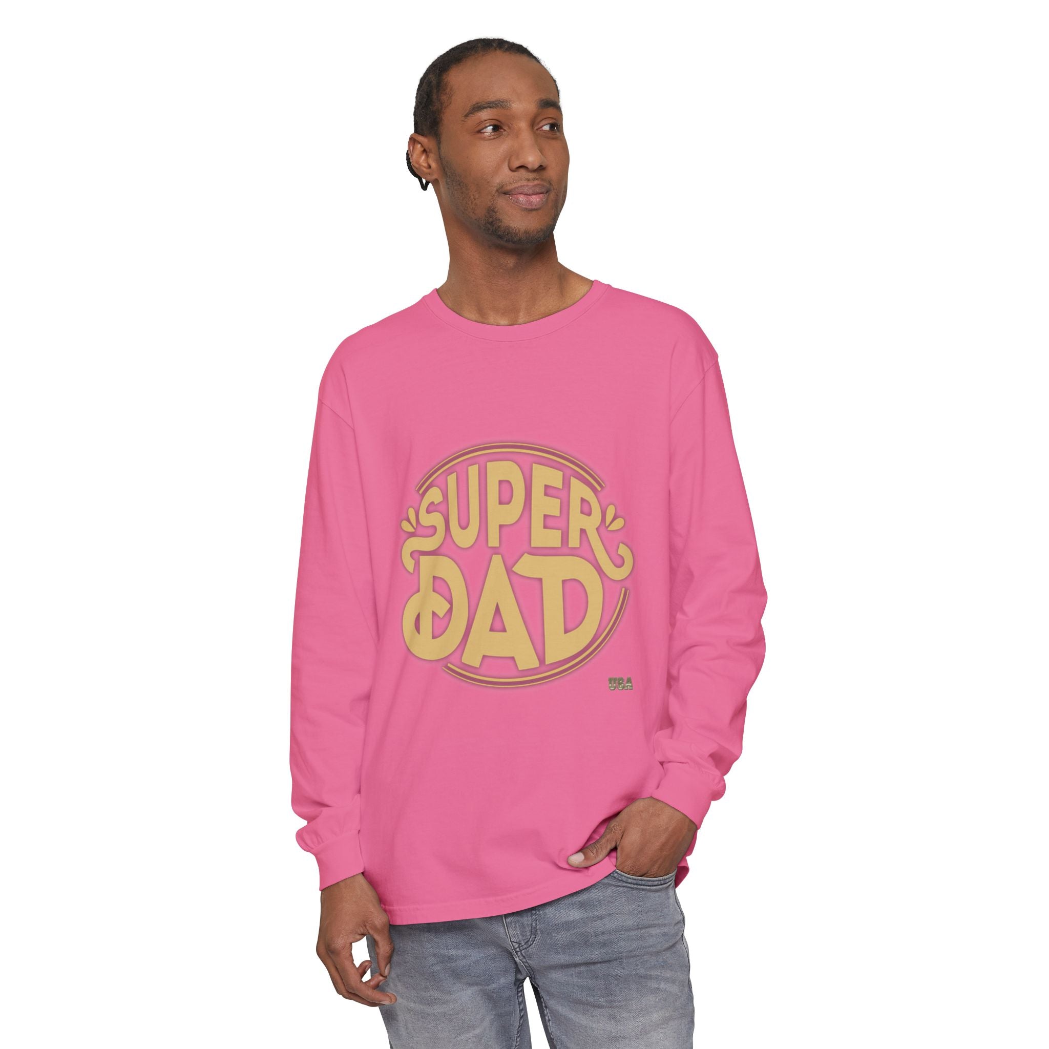 Super Dad Retro Badge Long Sleeve T-Shirt | Father’s Day Tee