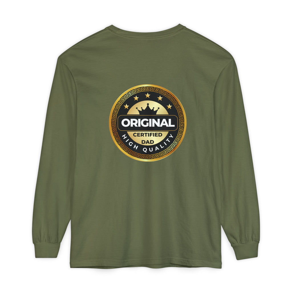 Original Certified Dad Badge T-Shirt | Long Sleeve, Vintage Seal Design