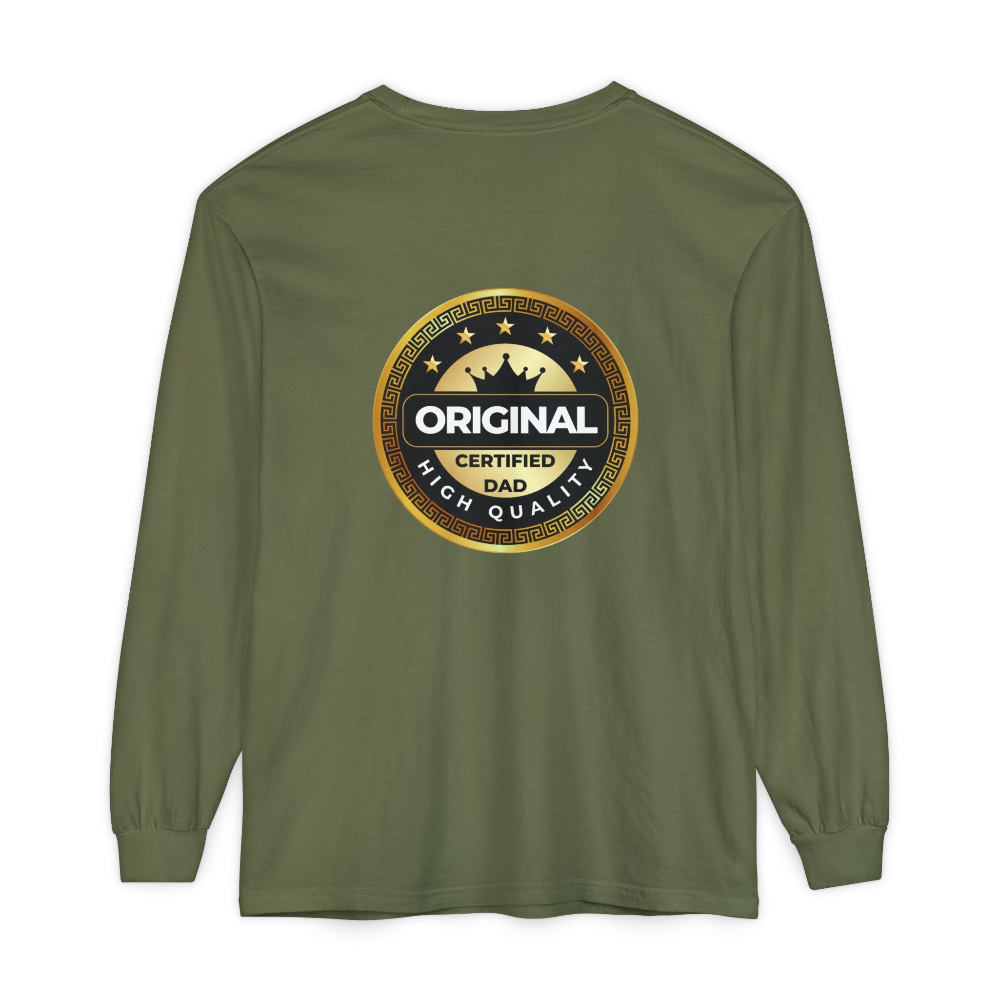Original Certified Dad Badge T-Shirt | Long Sleeve, Vintage Seal Design