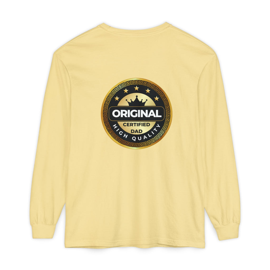 Original Certified Dad Badge T-Shirt | Long Sleeve, Vintage Seal Design