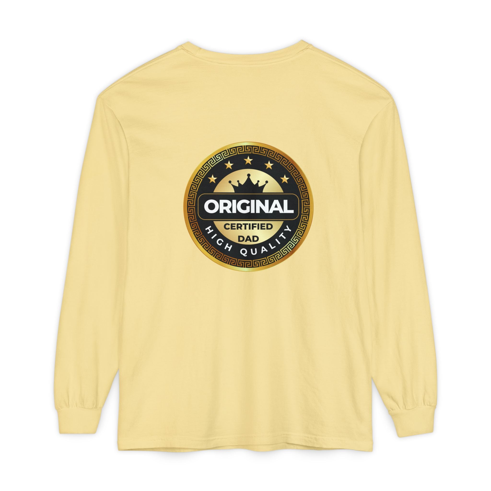 Original Certified Dad Badge T-Shirt | Long Sleeve, Vintage Seal Design