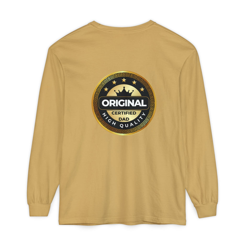 Original Certified Dad Badge T-Shirt | Long Sleeve, Vintage Seal Design