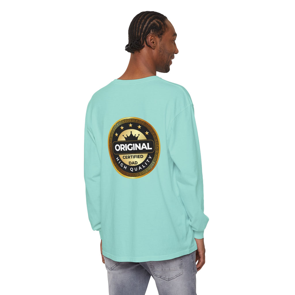 Original Certified Dad Badge T-Shirt | Long Sleeve, Vintage Seal Design