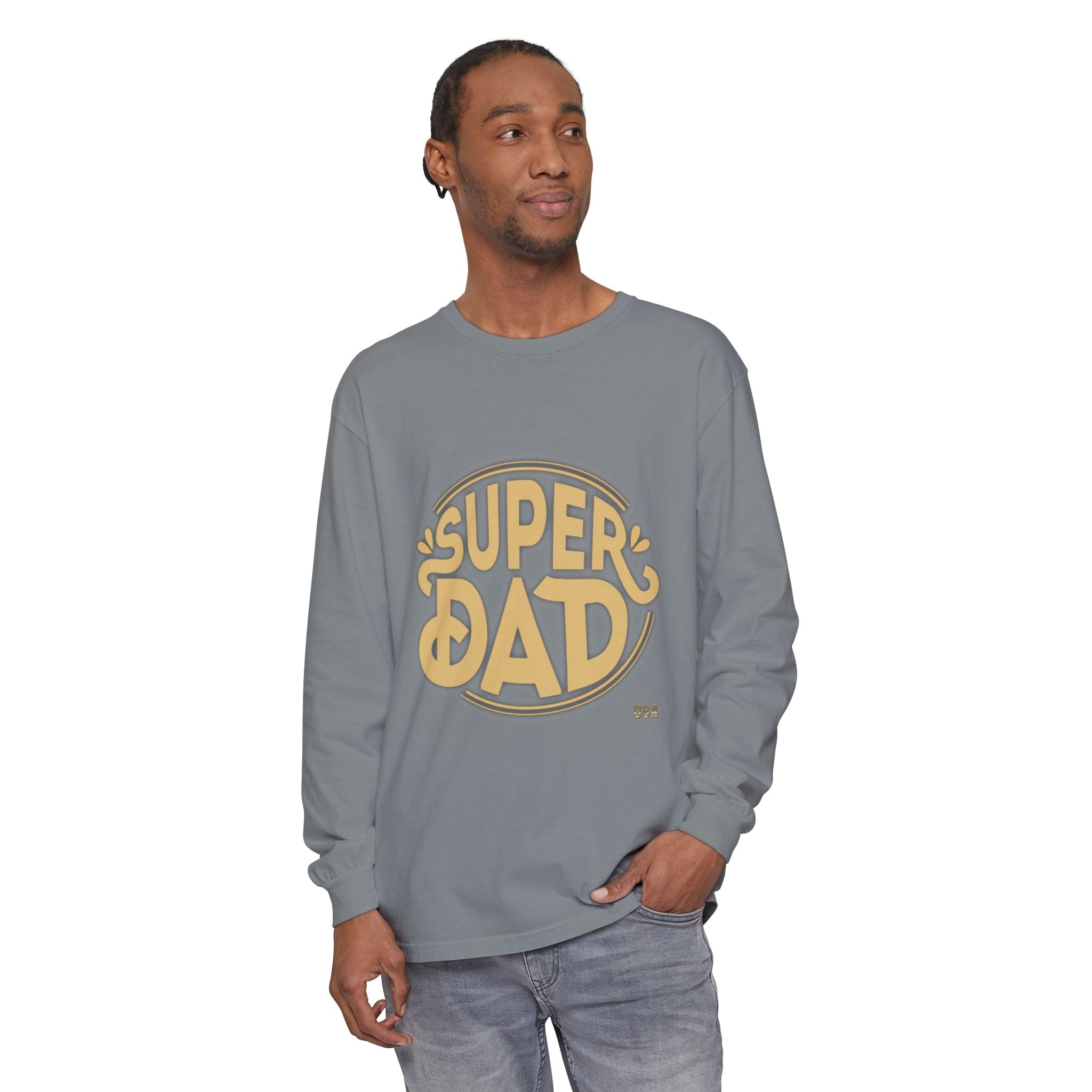Super Dad Retro Badge Long Sleeve T-Shirt | Father’s Day Tee