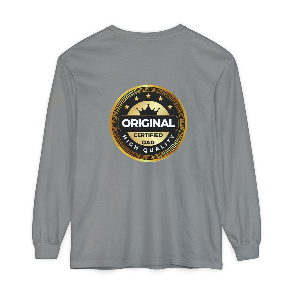 Original Certified Dad Badge T-Shirt | Long Sleeve, Vintage Seal Design