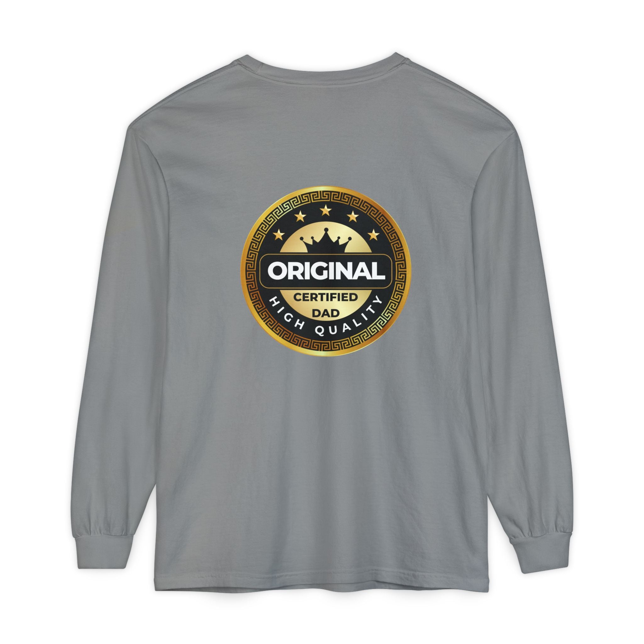 Original Certified Dad Badge T-Shirt | Long Sleeve, Vintage Seal Design